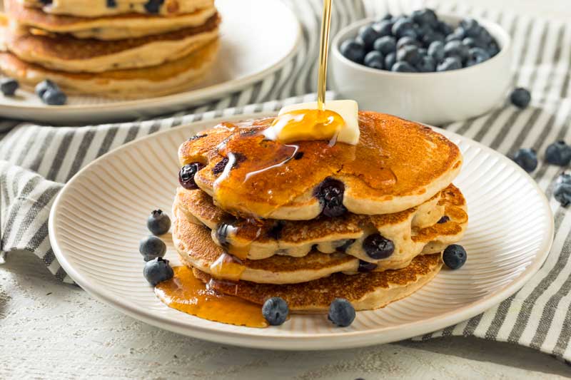 Banana Oatmeal Blueberry Pancake