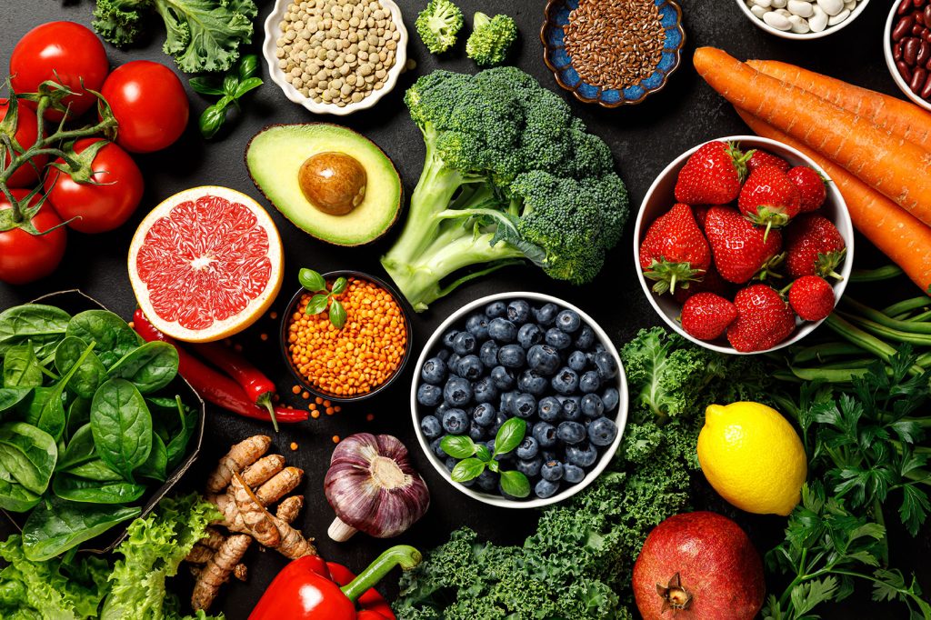 spread of various vegetables on a table